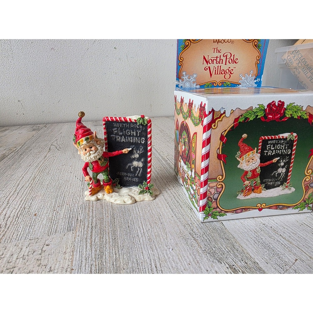 Vintage enesco sandi ziminicki Duffy flight training sign School North Pole